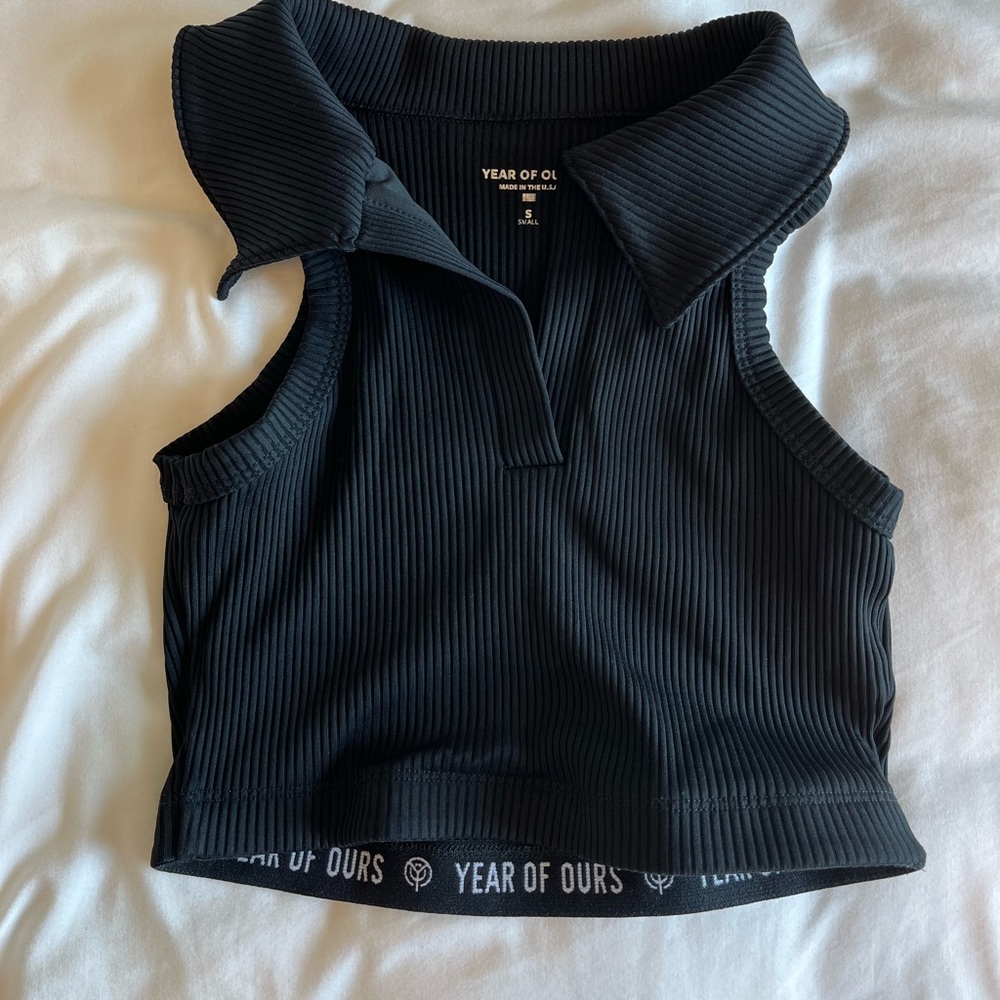 Year Of Ours Gabriella Ribbed Collared Sports Bra